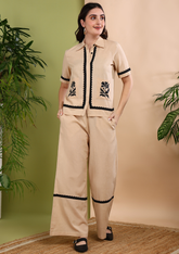 "Sand Bloom" Cotton Flex Co-ord Set