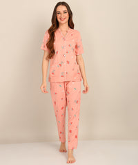 "Melon Moods" Viscose Printed Night Suit