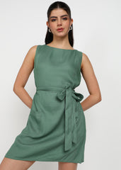 “Sage Meadow” Rayon Twill Mini Dress