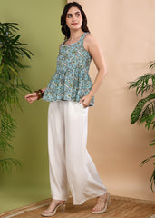 "Blue Bloom" Co-ord Set – Breezy Cotton & Luxe Twill