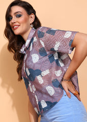 "Breeze Blush" Sheer Oversized Shirt