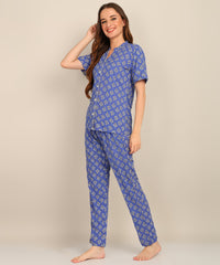"Daisy Dusk" Viscose Printed Night Suit