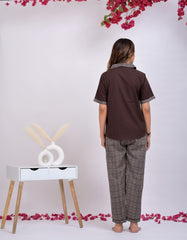 "Cocoa Checks" Cotton Night Suit