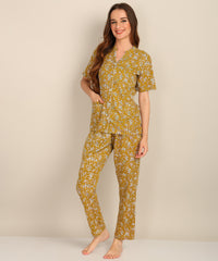 "Golden Hour" Viscose Printed Night Suit