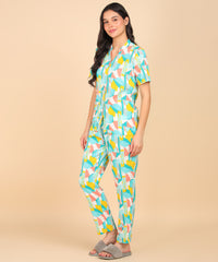 "Tutti Fruity Pop" Viscose Printed Night Suit