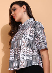 "Tribal Whimsy" Oversized Shirt