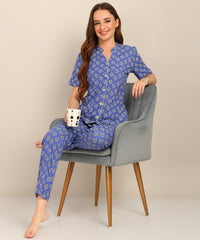 "Daisy Dusk" Viscose Printed Night Suit