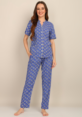 "Daisy Dusk" Viscose Printed Night Suit