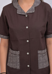 "Cocoa Checks" Cotton Night Suit