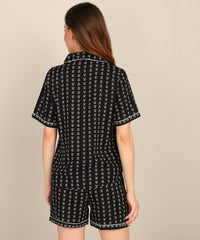 "Midnight Mini" Viscose Printed Shorts Set