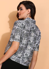 "Boho Olive Muse" Oversized Shirt