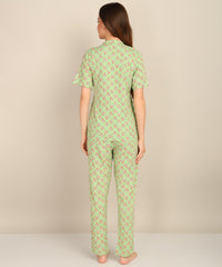 "Minty Mischief" Viscose Printed Night Suit