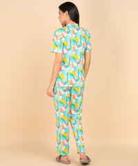 "Tutti Fruity Pop" Viscose Printed Night Suit