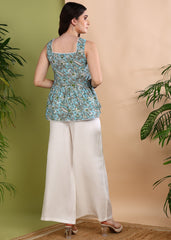 "Blue Bloom" Co-ord Set – Breezy Cotton & Luxe Twill