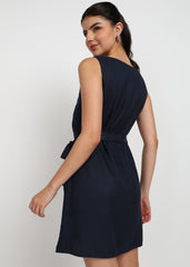 “Midnight Meadow” Rayon Twill Mini Dress