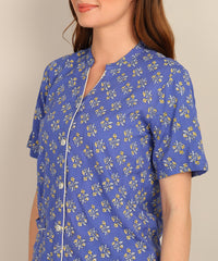 "Daisy Dusk" Viscose Printed Night Suit