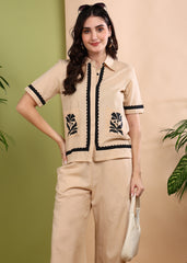 "Sand Bloom" Cotton Flex Co-ord Set