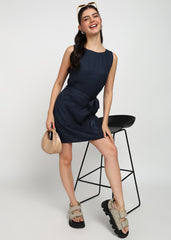 “Midnight Meadow” Rayon Twill Mini Dress
