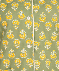 "Sunshine Sage" Viscose Printed Shorts Set