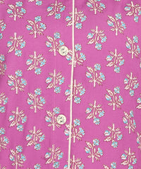 Half Sleeves Shirt & Short Set In Purple Color - Viscose