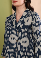 "Ink Ikat" Co-ord Set – Timeless Comfort Meets Bold Print