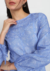 “Bluebell Bloom” Polyester Printed Mini Dress