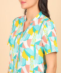 "Tutti Fruity Pop" Viscose Printed Night Suit