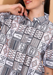 "Tribal Whimsy" Oversized Shirt