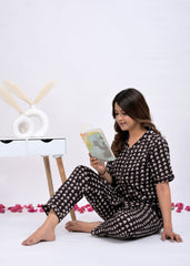 "Choco Swirl" Pure Cotton Night Suit