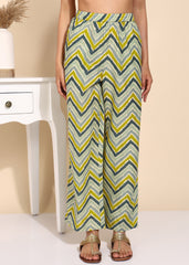 "Olive Bloom" Pure Cotton Co-ord Set