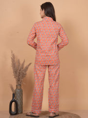 "Peachy Paisley" Printed Viscose Night Suit