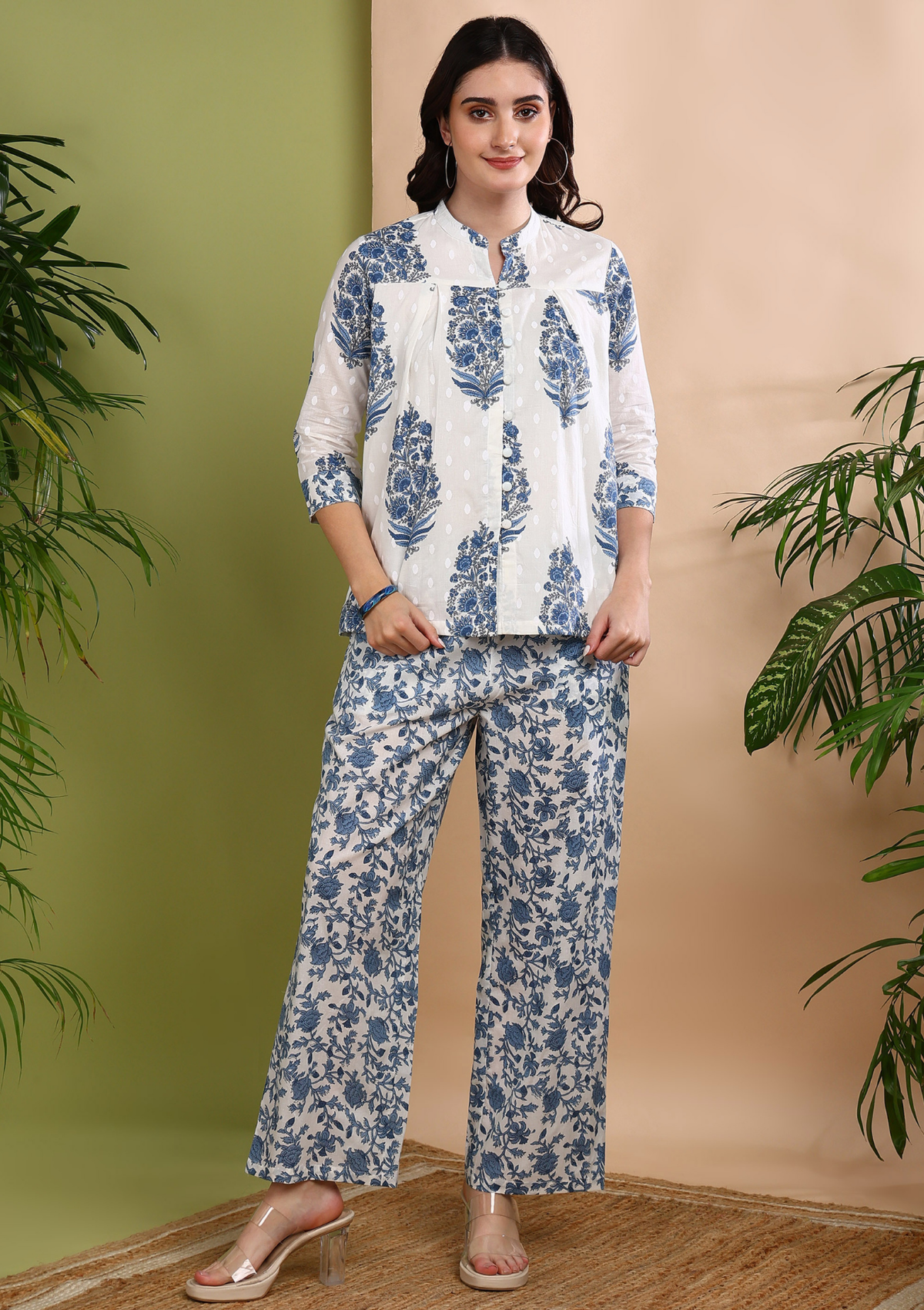 "Indigo Whisper" Cotton Co-ord Set