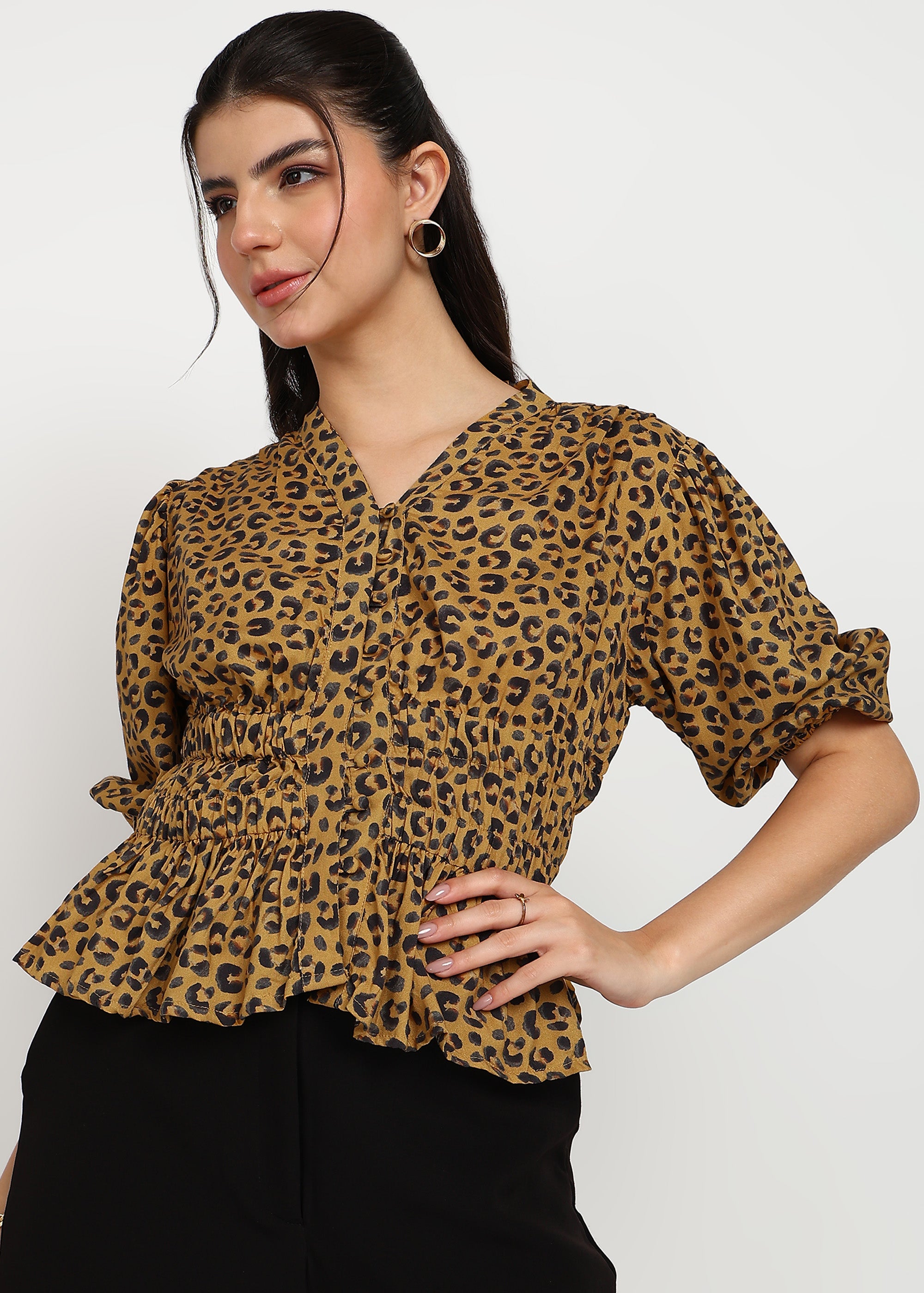 Women Leopard Printed Top