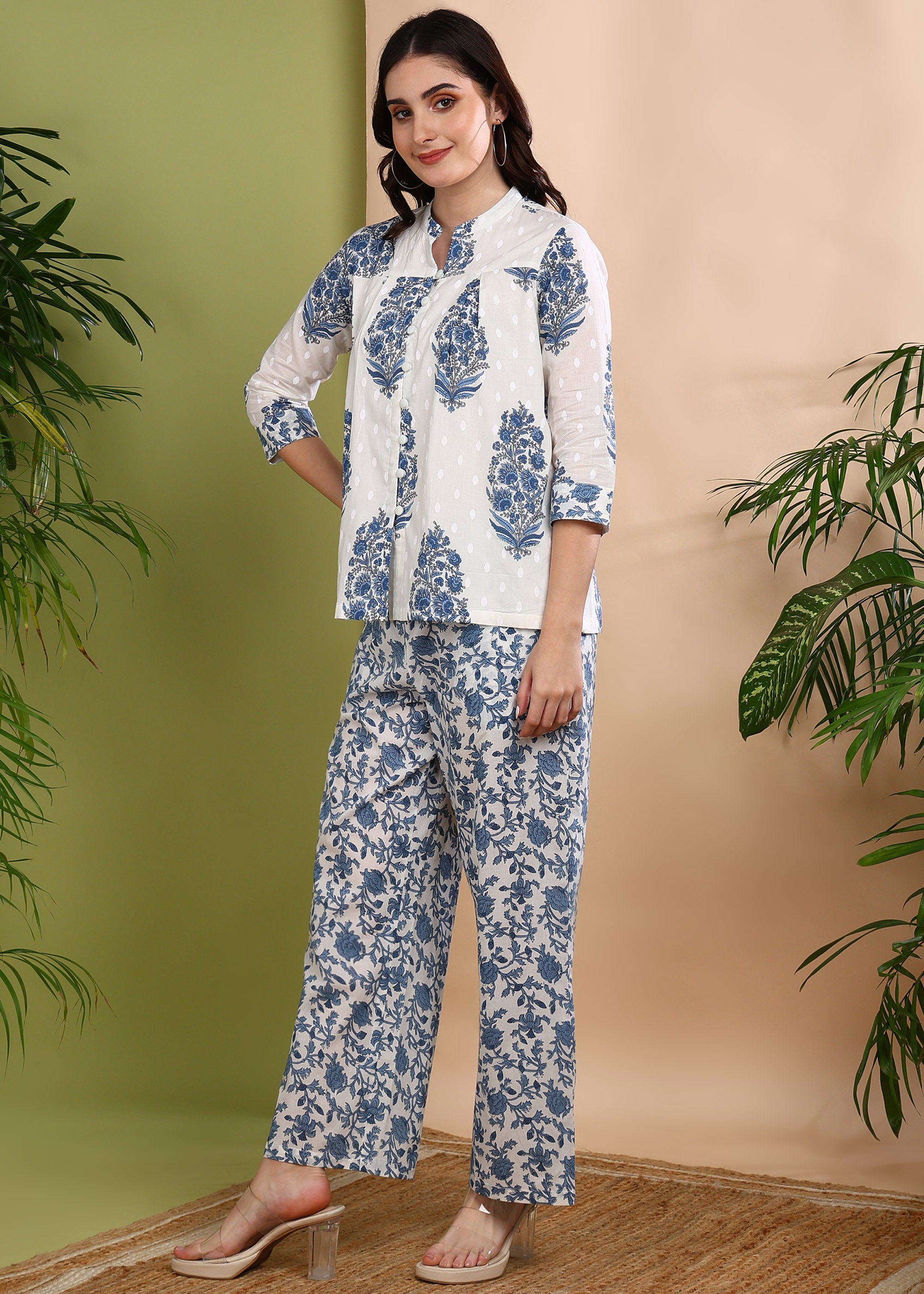 "Indigo Whisper" Cotton Co-ord Set