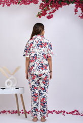 "Cherry Whim" Viscose Printed Night Suit