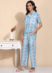 "Skywave Trio" Printed 3-Piece Co-ord Set