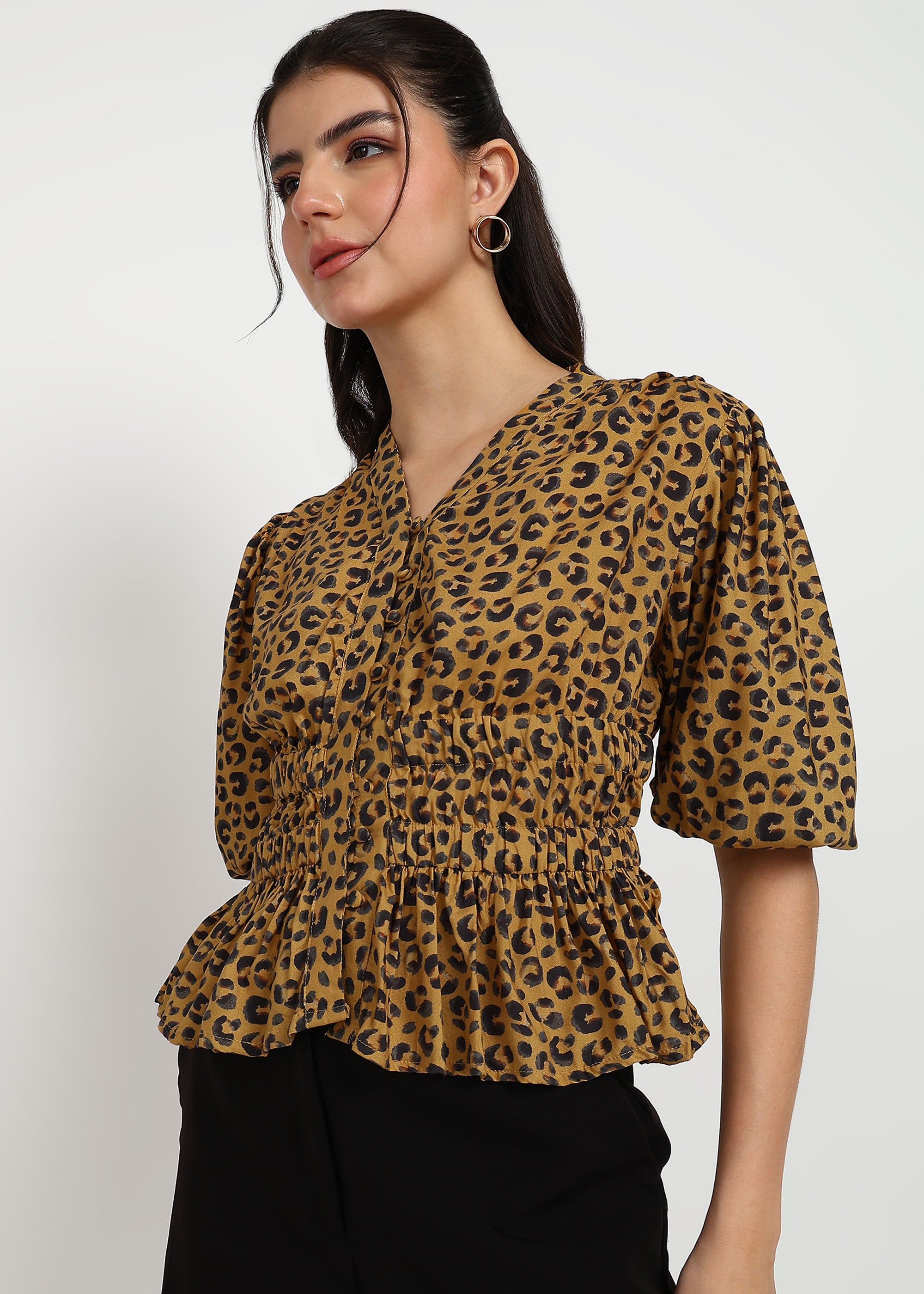 Women Leopard Printed Top