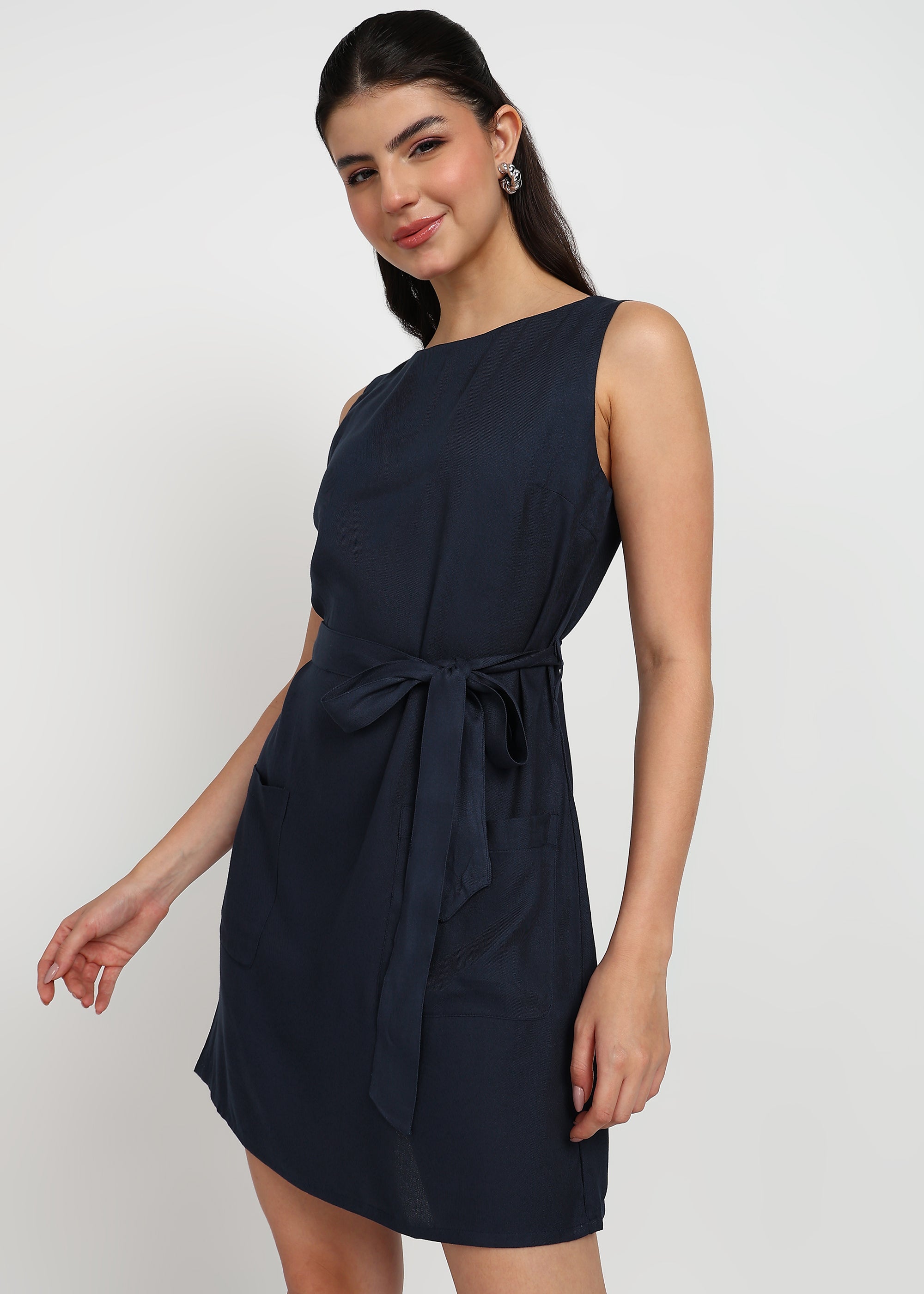 Women Navy Mini Dress