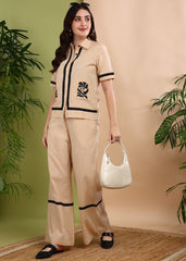 "Sand Bloom" Cotton Flex Co-ord Set