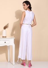 "White Drift" Rayon Twill Co-ord Set