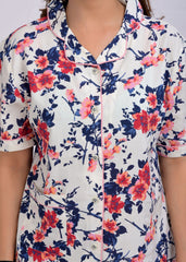 "Cherry Whim" Viscose Printed Night Suit