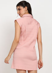 Women Peach Shirt Dress