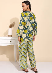 "Olive Bloom" Pure Cotton Co-ord Set