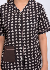 "Choco Swirl" Pure Cotton Night Suit