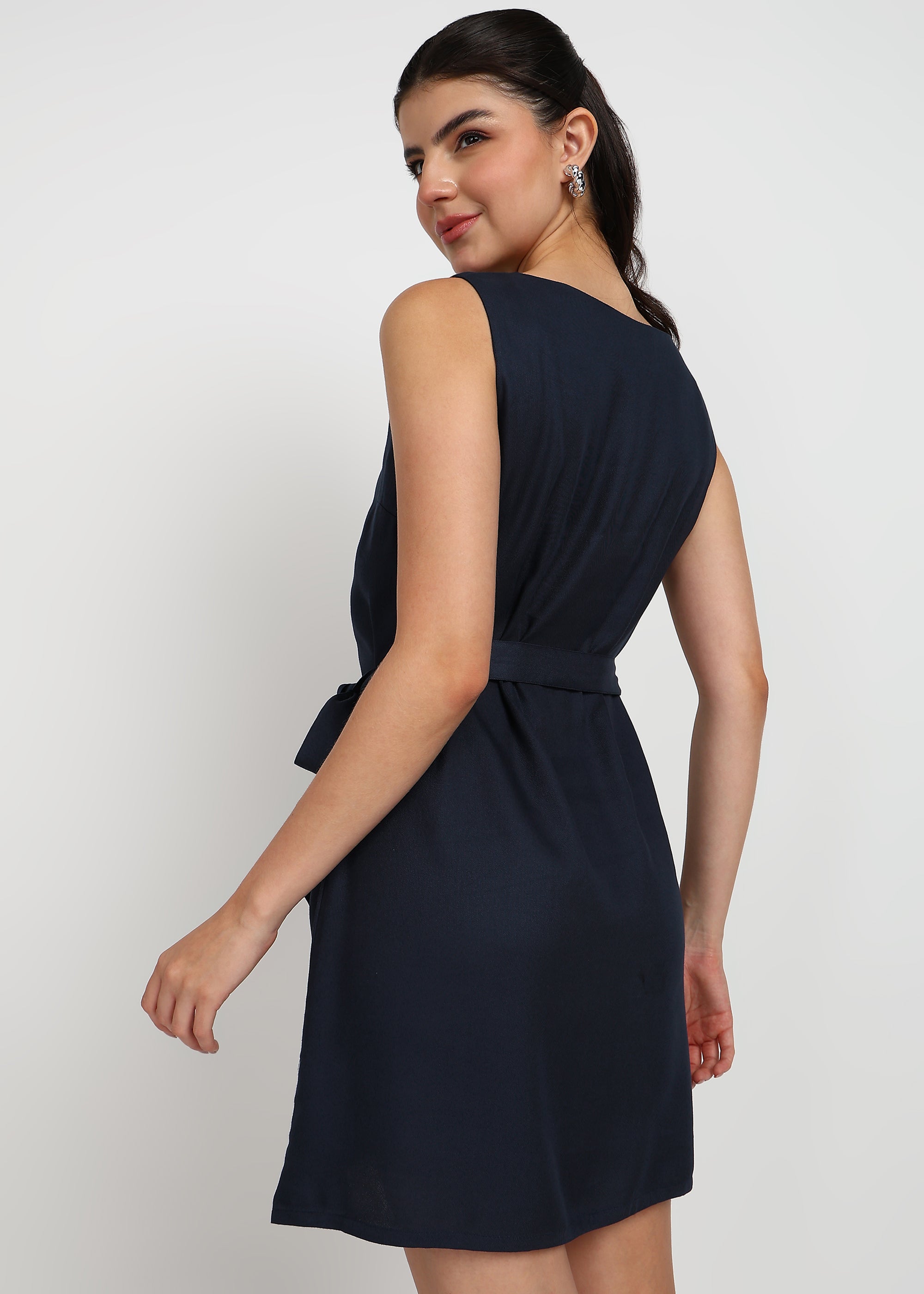 Women Navy Mini Dress
