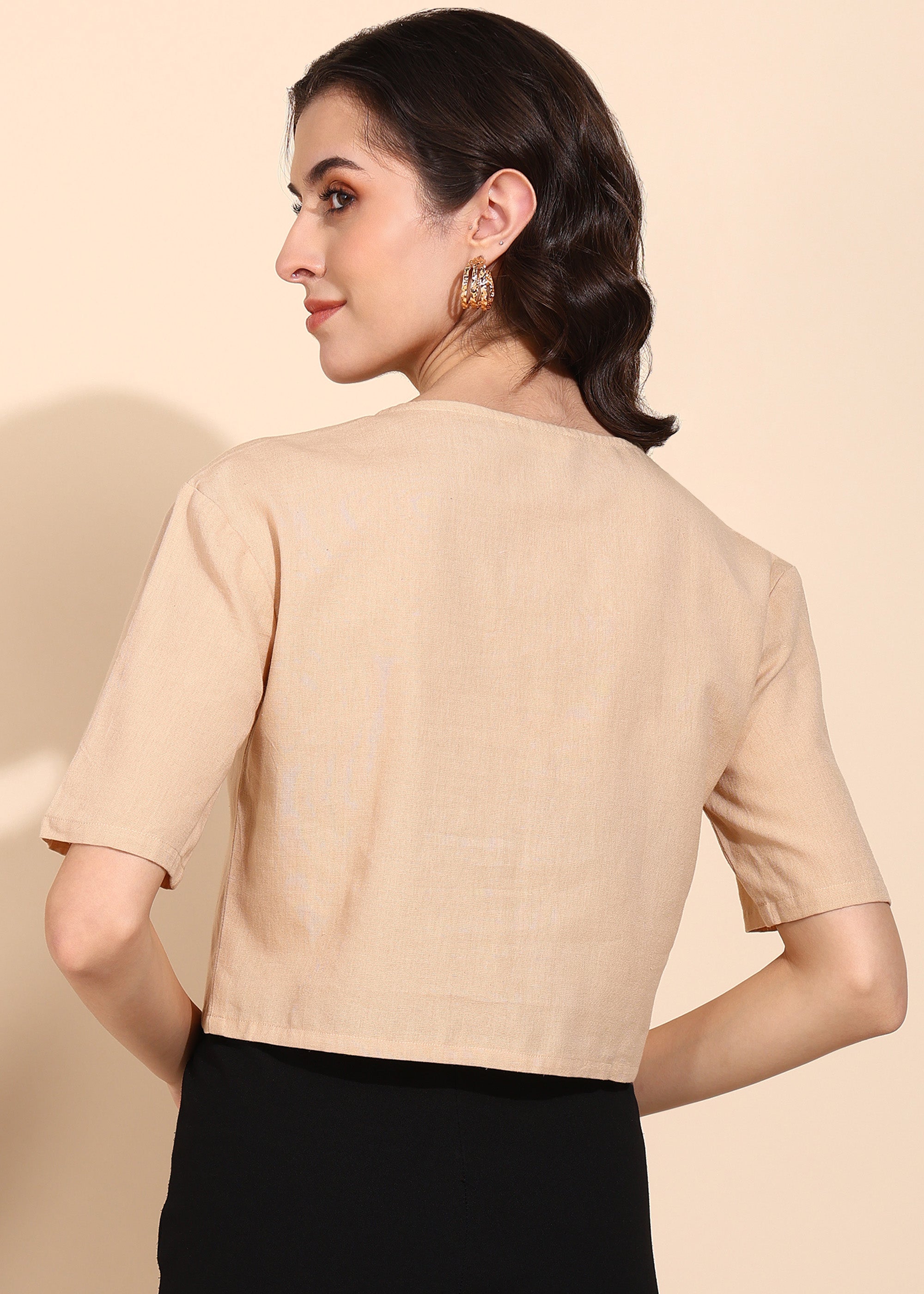 "Muse Mode" Embroidered Crop Top