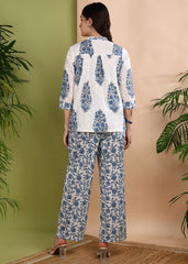 "Indigo Whisper" Cotton Co-ord Set