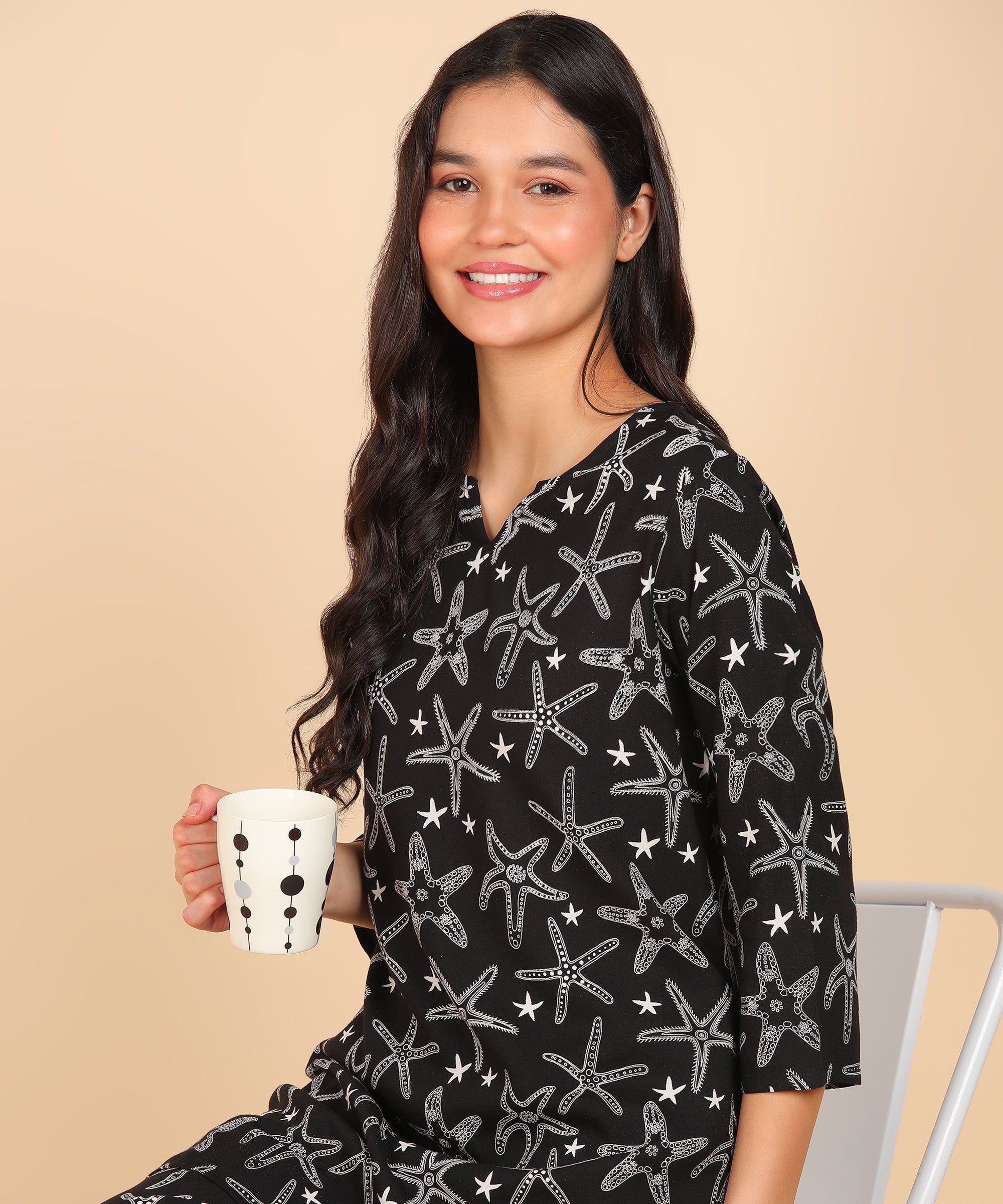 "Ocean Drift" Rayon Printed Co-ord Set