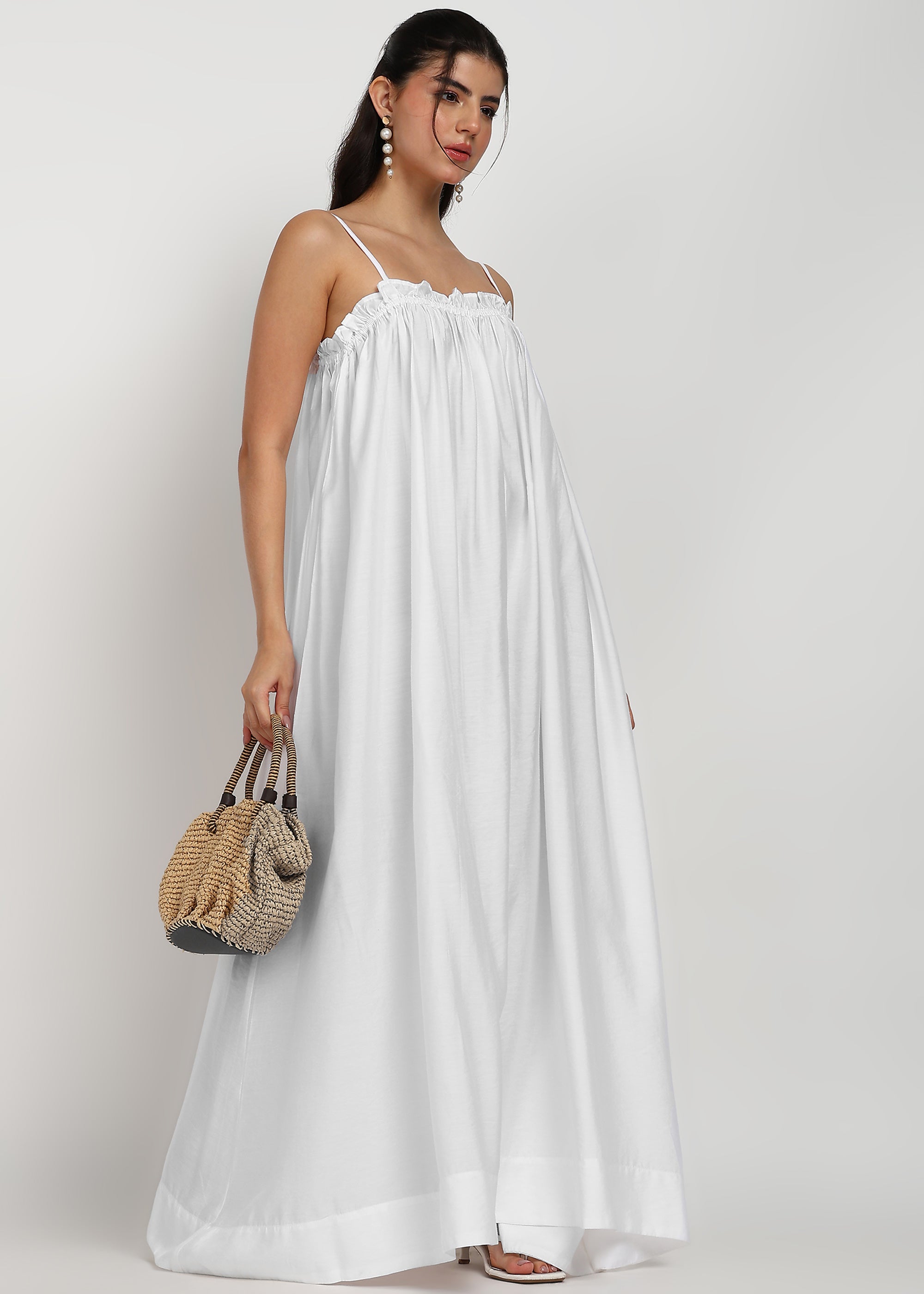 Women Offwhite Maxi Dress