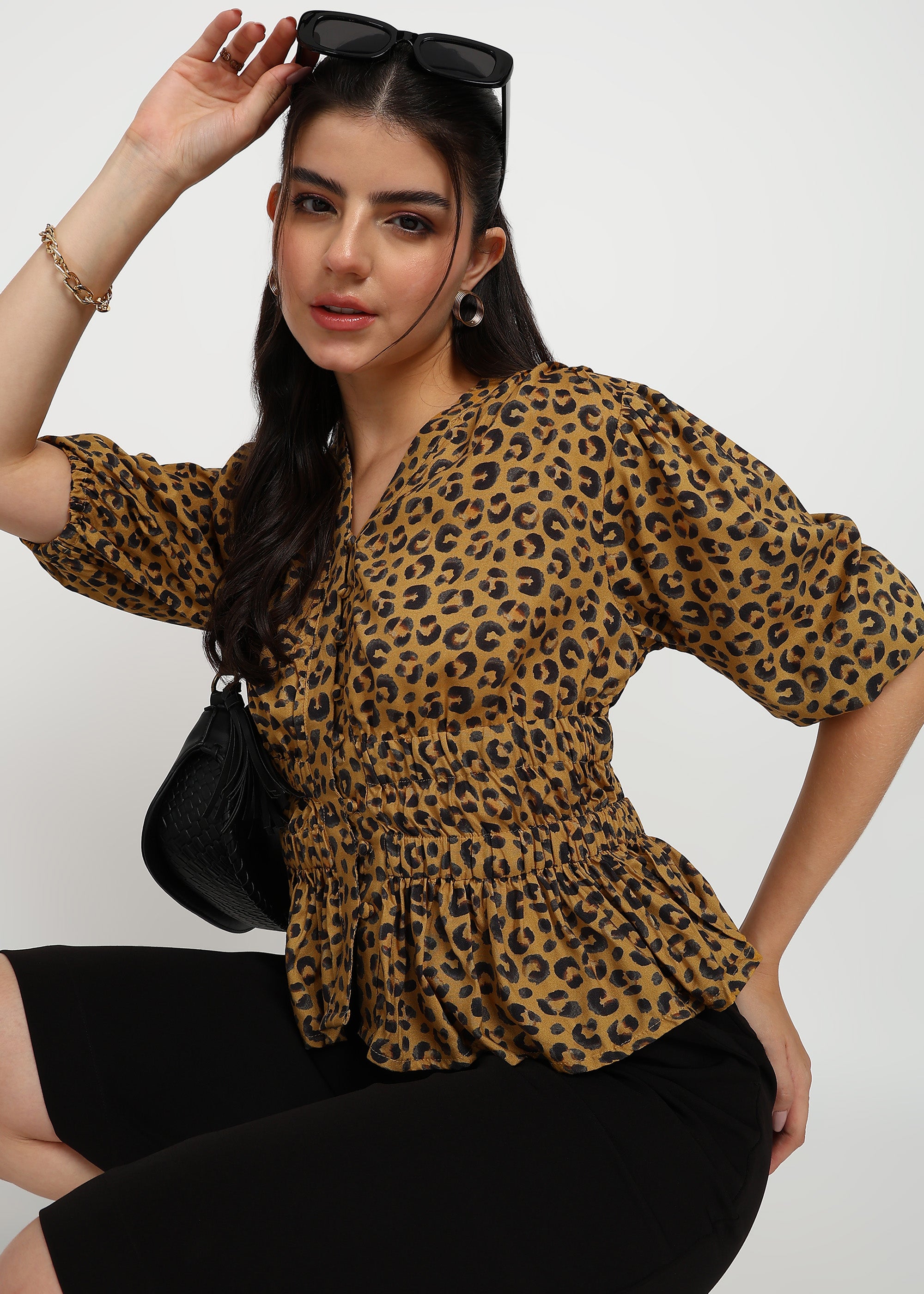 Women Leopard Printed Top